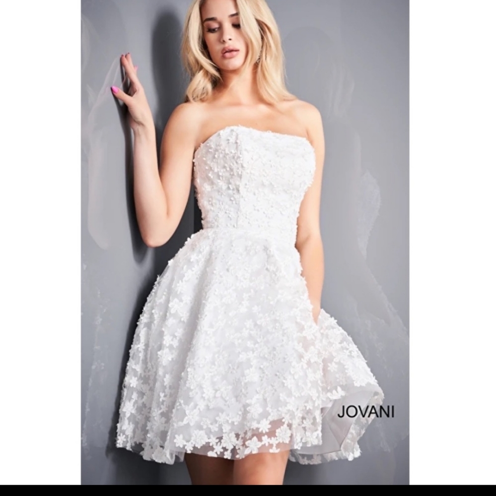 Jovani 2564 strapless short prom dress size 10